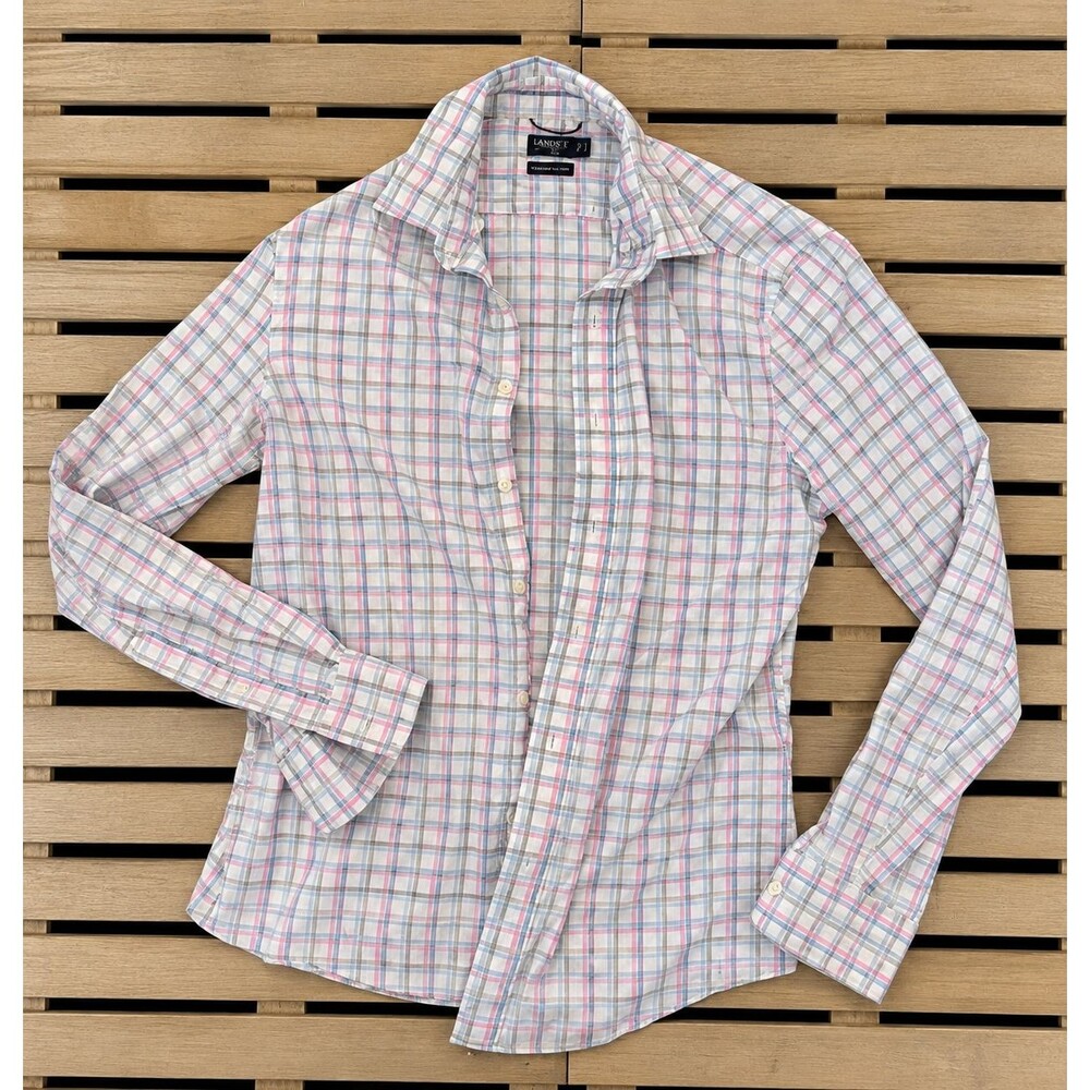 Faherty Reserve The Movement Shirt Blue Pink White Plaid Mens Size Small MWC0082